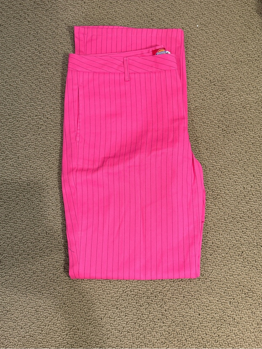 Vintage Dickies Hot Pink Pinstripe Pants size 15 nwot